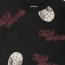 Pantaloons Junior Boys Jet Black Printed Sweatshirt image 3