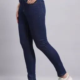 Monte Carlo Blue Cotton Blend Solid Jeans image 3