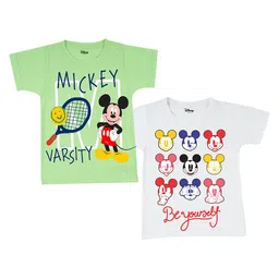 Disney By Miss and Chief Boys Pack of 2 Mickey Mouse Bio Finish Printed Cotton T-shirts-picture-21
