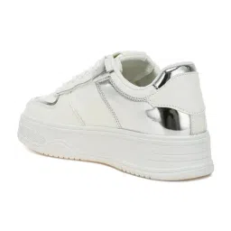 London Rag Women's White Silver Sneakers image 5