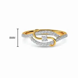 Kisna Diamond & Gold Jewellery Rianne 18k (750) Diamond & Gold Ring For Women image 3