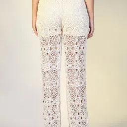 SHOWOFFFF Beige Regular Fit Trousers image 2