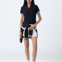 studiofit women Studiofit by Westside Black Ribbed T-Shirt image 3