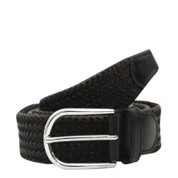 Bulchee Black & Tan Leather Textured Waist Belt-picture-11