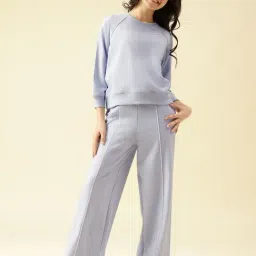 Lil Tomatoes Girls Blue Regular Fit Tracksuit-image-66