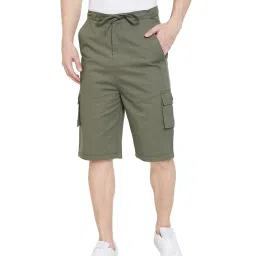 Hypernation Green Regular Fit Shorts image 1
