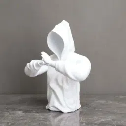 Smokey Cocktail White Resin Samurai Mystery Man Showpiece-picture-31