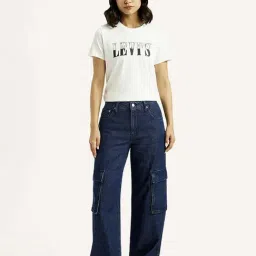 Levi's Dark Blue Cotton Loose Fit Jeans-picture-28