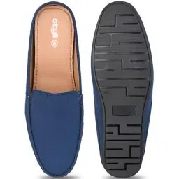 Styli Men's Navy Mule Shoes image 4