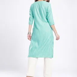 Anouk Rustic Striped Straight Kurta image 3