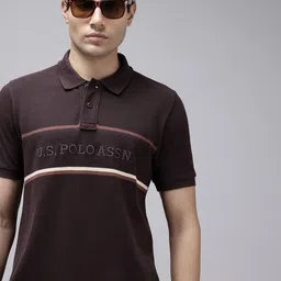 U.S. Polo Assn. Brand Logo Embroidered Polo Collar Pure Cotton Slim Fit T-shirt-picture-22