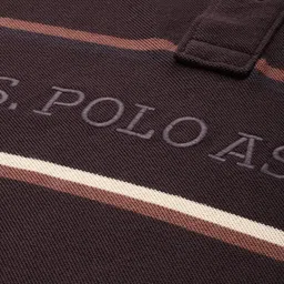 U.S. Polo Assn. Brand Logo Embroidered Polo Collar Pure Cotton Slim Fit T-shirt image 3