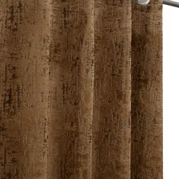 GEET CREATIONS Brown Set of 2 Room Darkening Long Door Curtain-picture-10