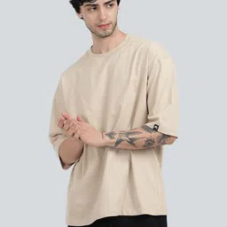 BDSQUARE Men Extended Sleeves Monochrome Raw Edge T-shirt-picture-22