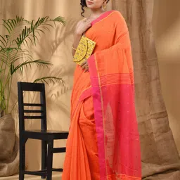 DESH BIDESH Embellished Sequinned Taant Saree-picture-31