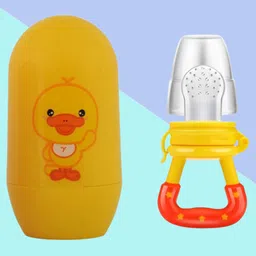 The Cheeky Kidzz Baby Manicure Pedicure Grooming Nail Egg Kit 4 In 1 With Fresh Fruit Feeder Nibbler Teether(YELLOW STAR)-image-83