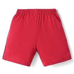 Tango Single Jersey Knee Length Shorts With Be Cool Text Print - Red image 2