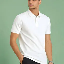 Moda Rapido Men Polo Collar Applique T-shirt image 2