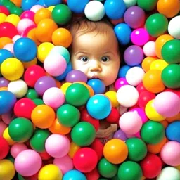 EEVOVEE 50 pcs Kids Plastic Pool Balls Non Toxic Safe & Soft Balls Pit Balls for kids 7 cm - Multi Color image 5