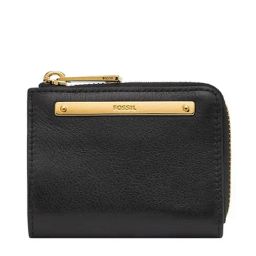 Fossil Liza Black Solid Zip Around Wallet for Women-picture-28