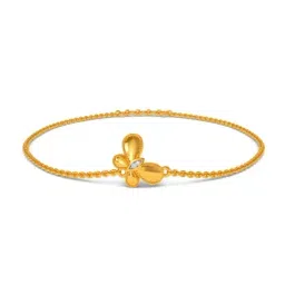 Kisna Diamond & Gold Jewellery Sparkling Butterfly 18k Gold & Diamond Bracelet for Women-image-86