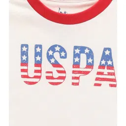 U.S. Polo Assn. Kids White Printed T-Shirt image 3