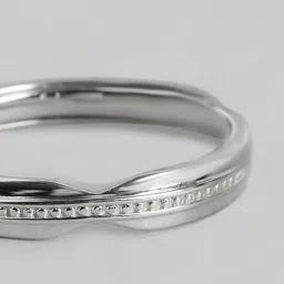 Zavya 92.5 Sterling Silver Adjustable Ring in Rhodium-Plating image 3
