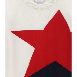 U.S. Polo Assn. Kids White Self Design Full Sleeves Sweater image 3