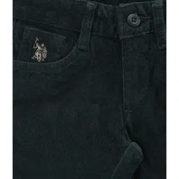 U.S. Polo Assn. Kids Green Solid Trousers image 3