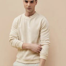 Code By Lifestyle Beige Regular Fit Texture Sweatshirt-picture-33