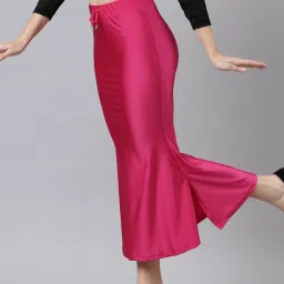 TWIN BIRDS Fuchsia & Silver Plain Saree Shapewear - Pack Of 2 image 3