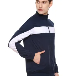 Asics Navy Regular Fit Sports Jacket image 3