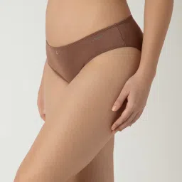 Clovia Tan Polyamide Regular Fit Panty image 1
