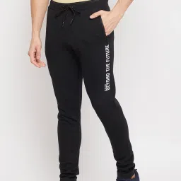 Duke Black Regular Fit Trackpants image 3
