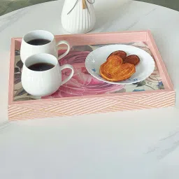 Art Street Gold Fiber Decorative Serving Tray image 1