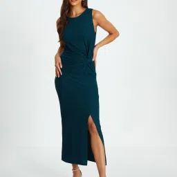 Quiz Green Solid Bodycon Dress image 1