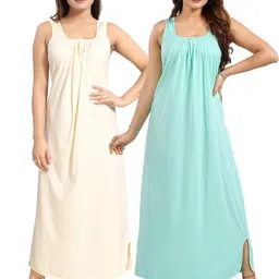 Inner Beats Pack Of 2 Cotton Blend Nightdress-picture-40