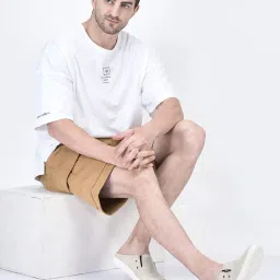 Fausto Men's Cream Mule Shoes image 1