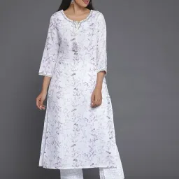 Libas Off White Printed Kurta image 1