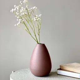 Mason Home Amphora Rusty Pink Aluminium Small Oval Vase image 1