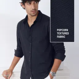 The Souled Store Navy Cotton Relaxed Fit Casual Shirts-image-86