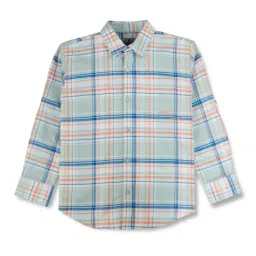 Gini & Jony Kids Blue Checks Full Sleeves Shirt image 1
