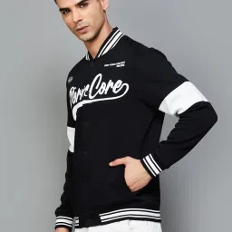 Fame Forever by Lifestyle Black Regular Fit Printed Bomber Jacket image 3