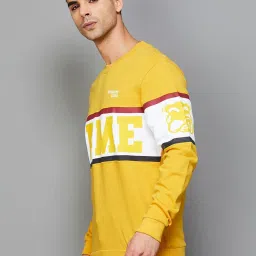 Fame Forever by Lifestyle Yellow Cotton Regular Fit Printed Sweatshirt image 3