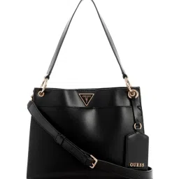 GUESS Black Basilea Medium Girlfriend Satchel image 1