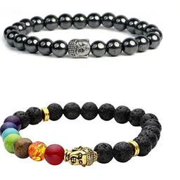 Bilqis Set Of 2 Artificial Beaded Elasticated Bracelets-picture-10