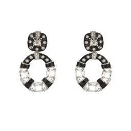 Saraf RS Jewellery Silver Statement Brass Earrings for Women image 1