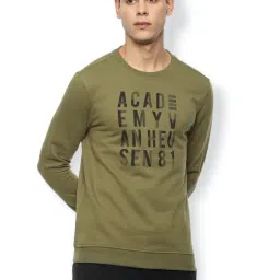 Van Heusen Green Slim Fit Printed SweatShirt-image-42