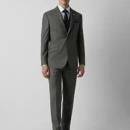 Van Heusen Grey Slim Fit Texture Four Piece Suits image 1