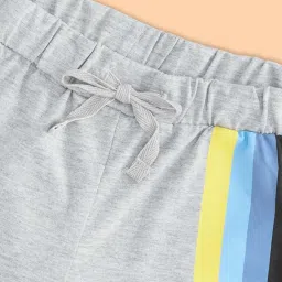 Pantaloons Junior Kids Grey Cotton Striped Shorts image 3